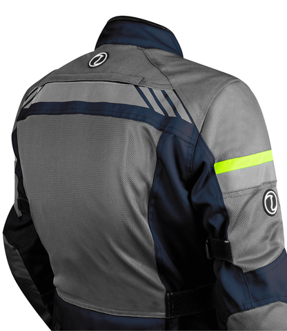 Rynox - STEALTH AIR PRO JACKET - Blue Hi-Viz Green