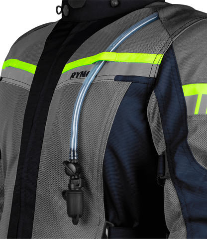 Rynox - STEALTH AIR PRO JACKET - Blue Hi-Viz Green