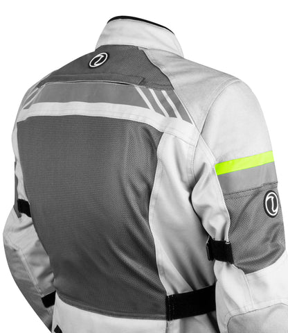Rynox - STEALTH AIR PRO JACKET - Grey Hi-Viz Green