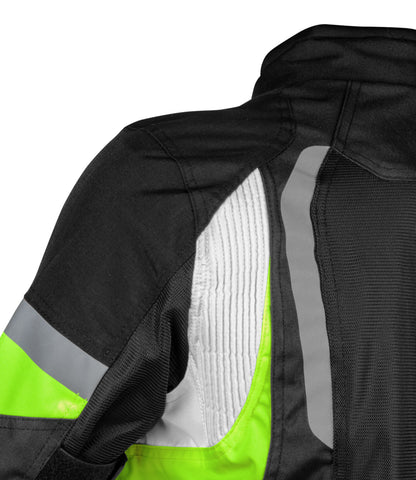 Rynox - TORNADO PRO 4 JACKET - Black Hi-Viz Green