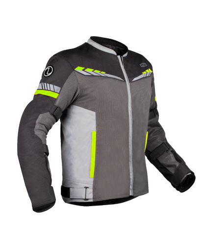 Rynox - AIR GT 4 JACKET - Grey Hi-Viz Green