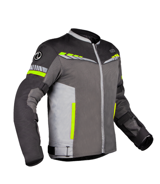 Rynox - AIR GT 4 JACKET - Grey Hi-Viz Green