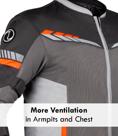 Rynox - AIR GT 4 JACKET - Grey Hi-Viz Orange