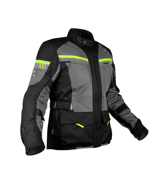 Rynox - STEALTH AIR PRO JACKET - Black Hi-Viz Green