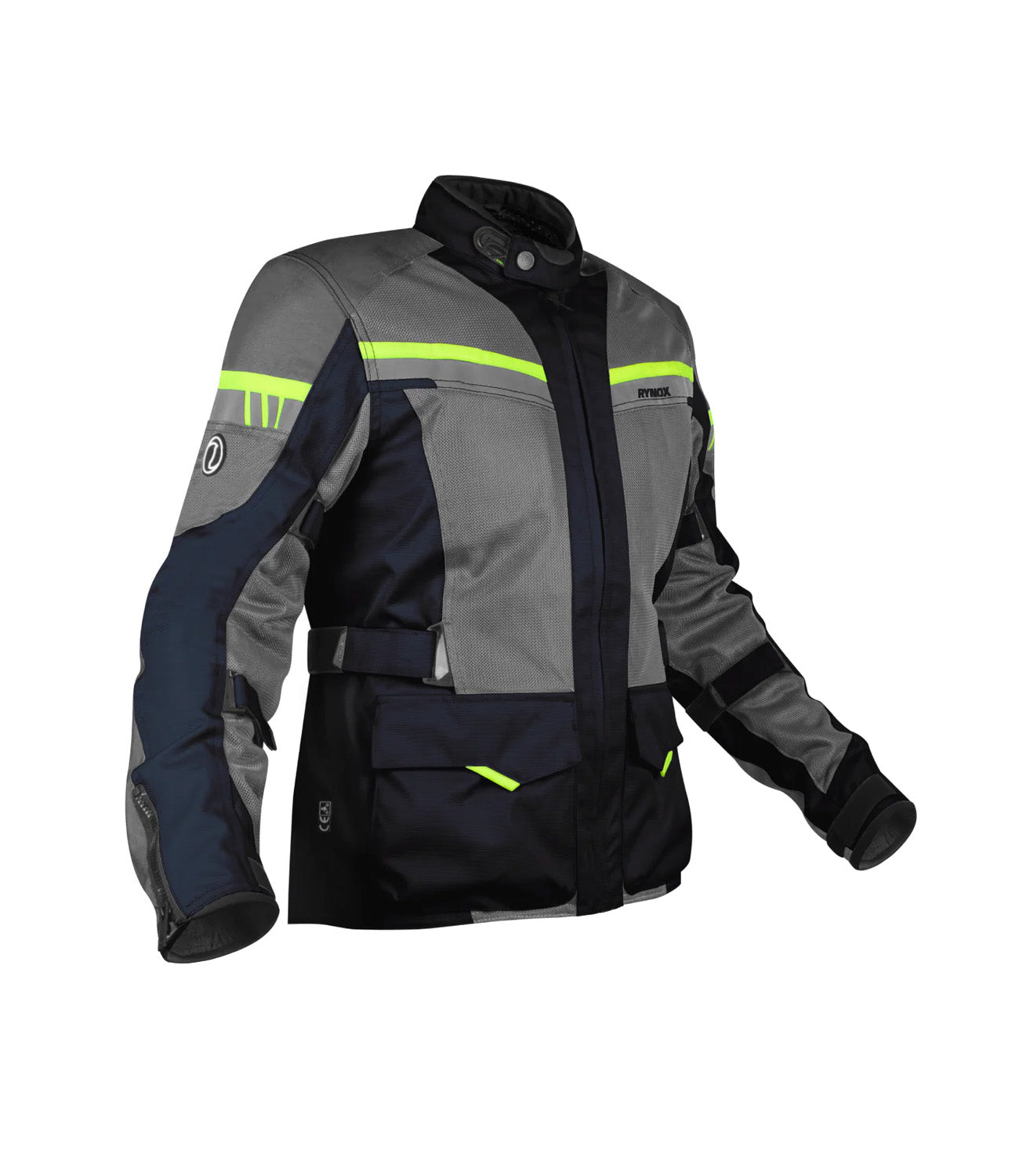Rynox - STEALTH AIR PRO JACKET - Blue Hi-Viz Green