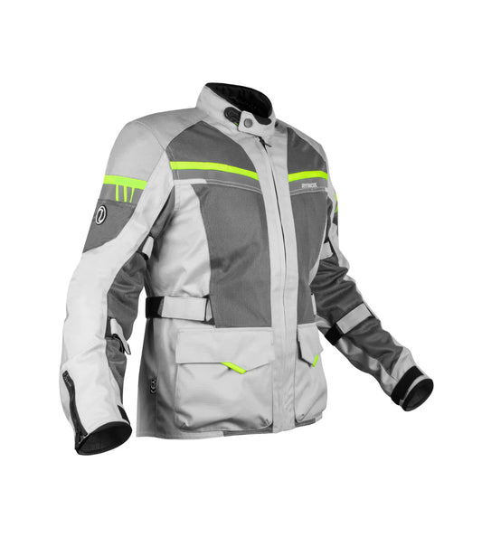 Rynox - STEALTH AIR PRO JACKET - Grey Hi-Viz Green